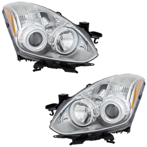 ALTIMA 10-13 HEAD LAMP RH AND LH, Lens and Housing, Halogen, Chrome Bezel, 2-Piece