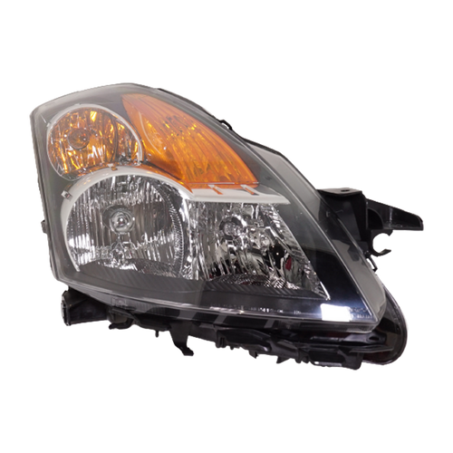 ALTIMA 07-07 HEAD LAMP RH, Assembly, Halogen, Black Bezel, Sedan/Hybrid