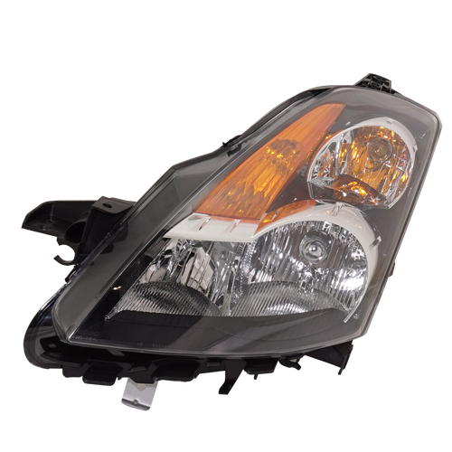 ALTIMA 07-07 HEAD LAMP LH, Assembly, Halogen, Black Bezel, Sedan/Hybrid