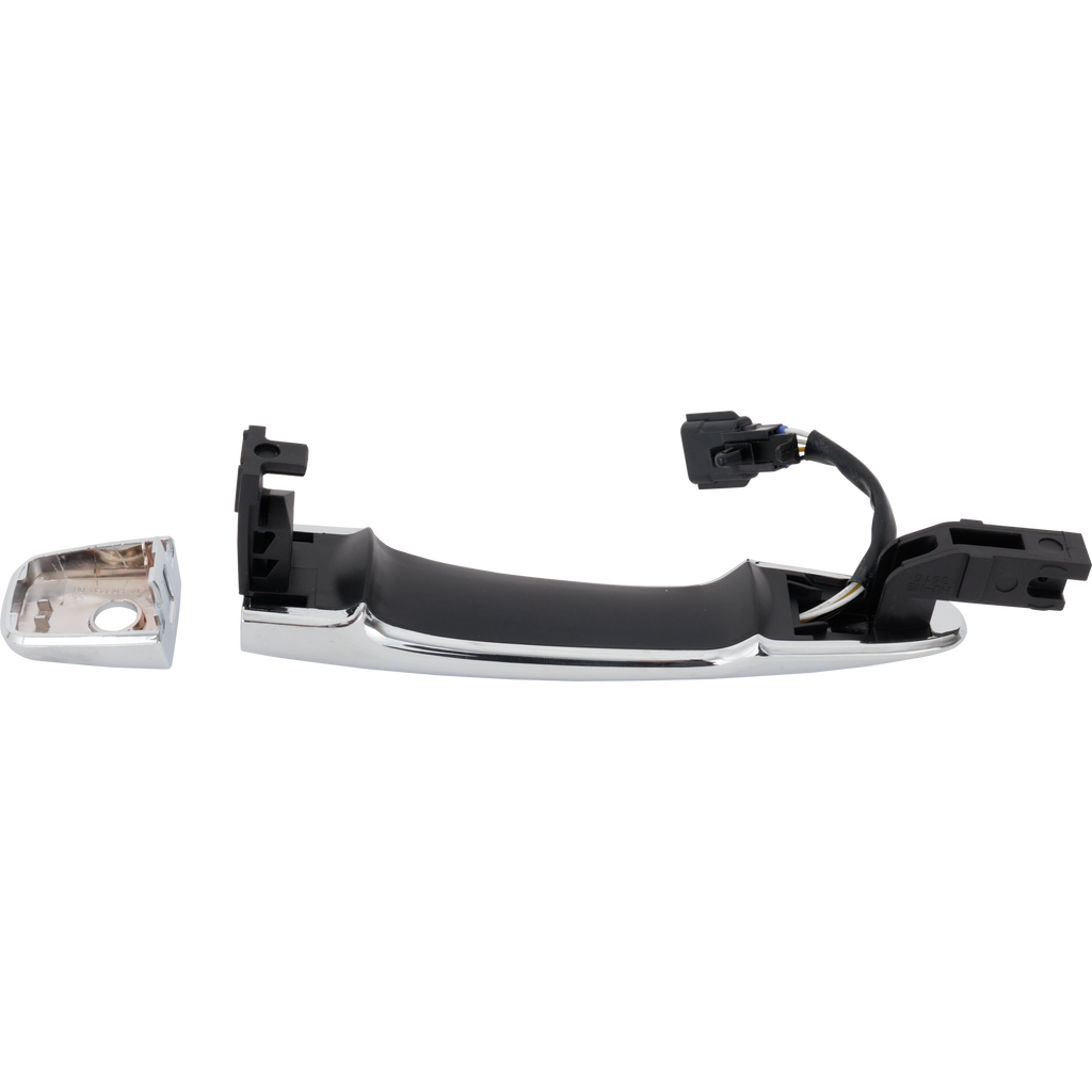 ROGUE 14-20/MURANO 15-21 FRONT EXTERIOR DOOR HANDLE LH, Chrome, w/ Keyhole, w/ Smart Entry System, w/ Button, Handle+Cover