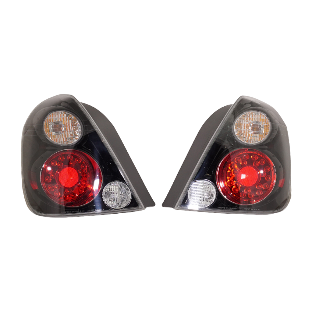ALTIMA 07-09 TAIL LAMP RH AND LH, Assembly, LED, Black, Hybrid Model, 2-Piece
