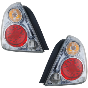 ALTIMA 02-06 TAIL LAMP RH AND LH, Assembly, LED, Clear and Red Lens, Gun Metal Interior, 2-Piece