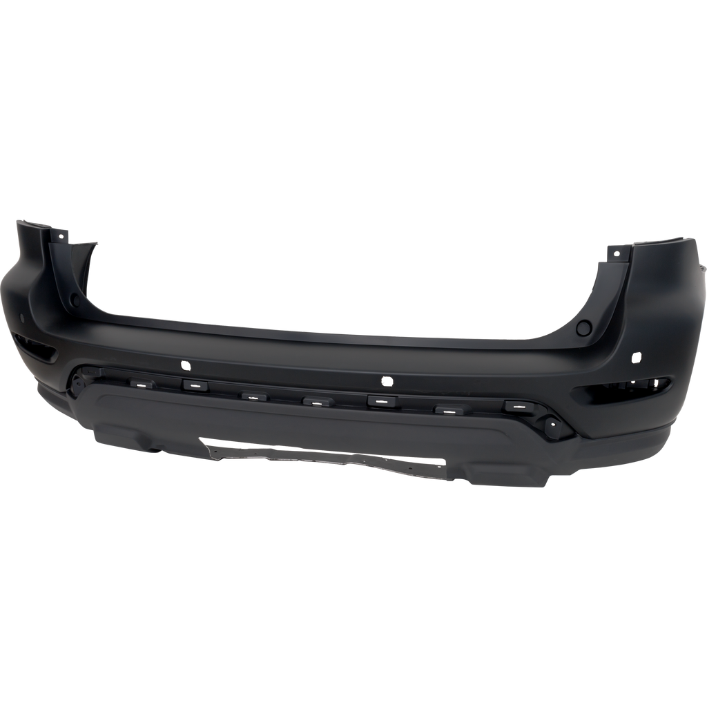 PATHFINDER 17-20 REAR BUMPER COVER, Primed, w/o Wheel Opening Molding, w/ Object Sensor Holes, w/ Towing Hitch