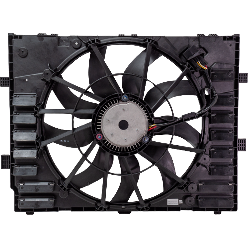 CAYENNE 11-18 RADIATOR FAN ASSEMBLY, Single Fan, Excludes Hybrid Engine