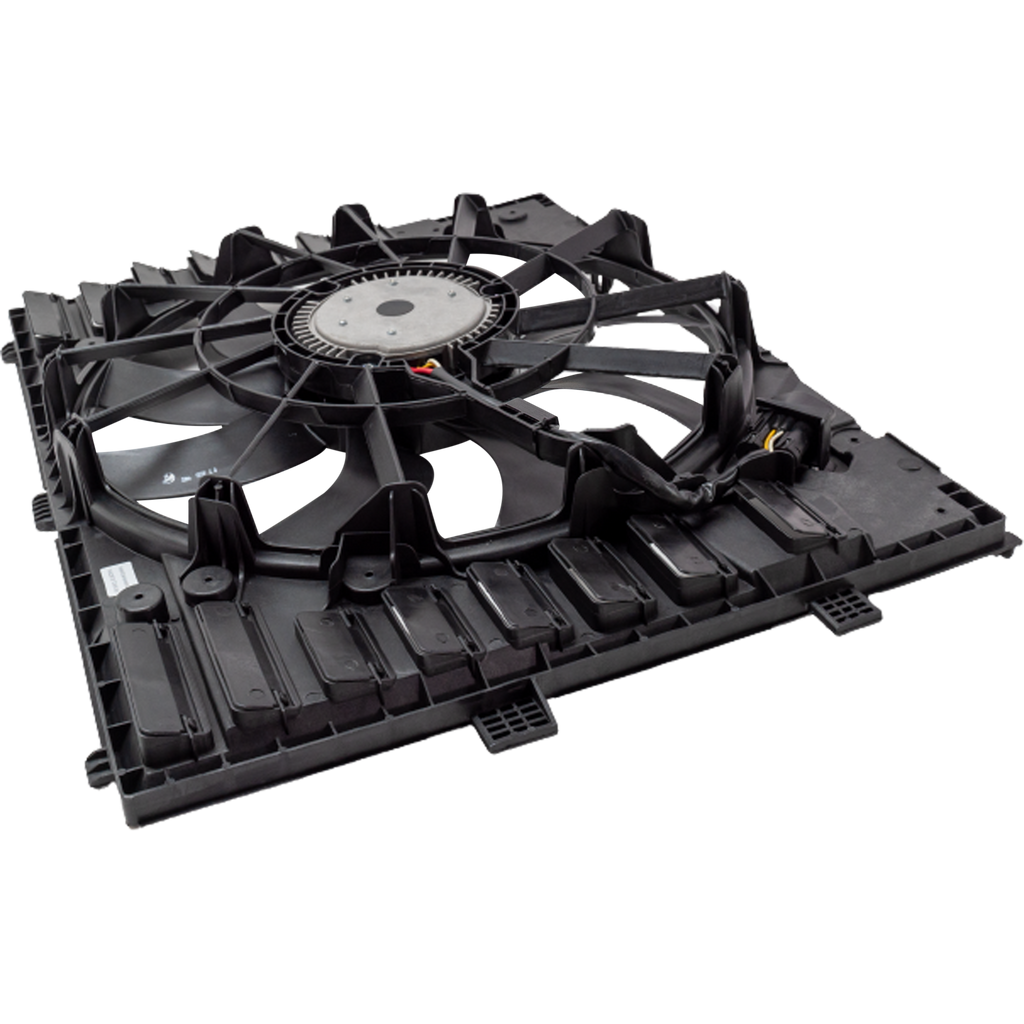 CAYENNE 11-18 RADIATOR FAN ASSEMBLY, Single Fan, Excludes Hybrid Engine