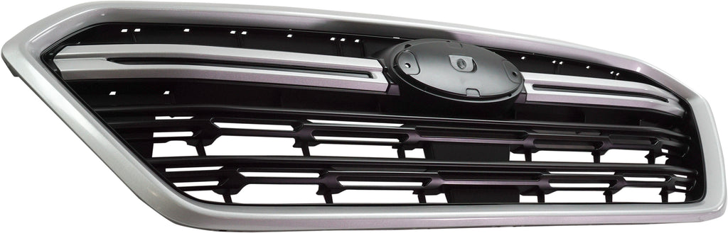 OUTBACK 18-19 GRILLE, Painted Black Shell and Insert, w/ Silver Molding, (18-18 w/o 50th Anniversary Edition) - CAPA