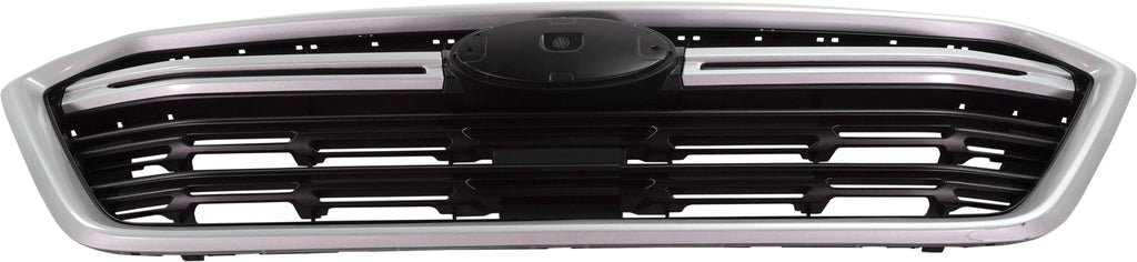 OUTBACK 18-19 GRILLE, Painted Black Shell and Insert, w/ Silver Molding, (18-18 w/o 50th Anniversary Edition) - CAPA
