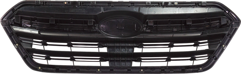 OUTBACK 18-19 GRILLE, Painted Black Shell and Insert, w/ Silver Molding, (18-18 w/o 50th Anniversary Edition) - CAPA