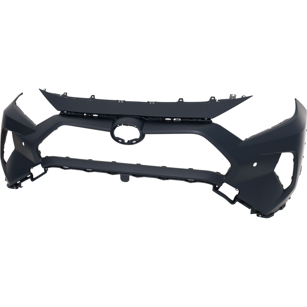 RAV4 19-21 FRONT BUMPER COVER, Primed, LE/Limited/XLE/XLE Premium/Hybrid Models, Small Holes, w/ Parking Aid Sensor Holes, Korea Built Vehicle