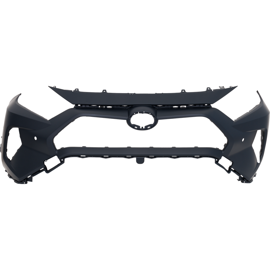 RAV4 19-21 FRONT BUMPER COVER, Primed, LE/Limited/XLE/XLE Premium/Hybrid Models, Small Holes, w/ Parking Aid Sensor Holes, Korea Built Vehicle