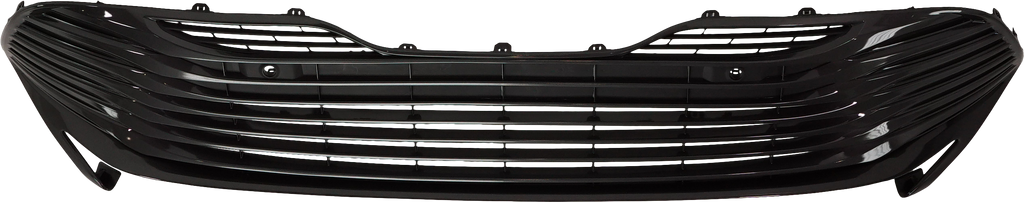 CAMRY 18-20 FRONT BUMPER GRILLE, Painted Silver Gray, XLE Model, w/ Parking Aid Sensor Holes