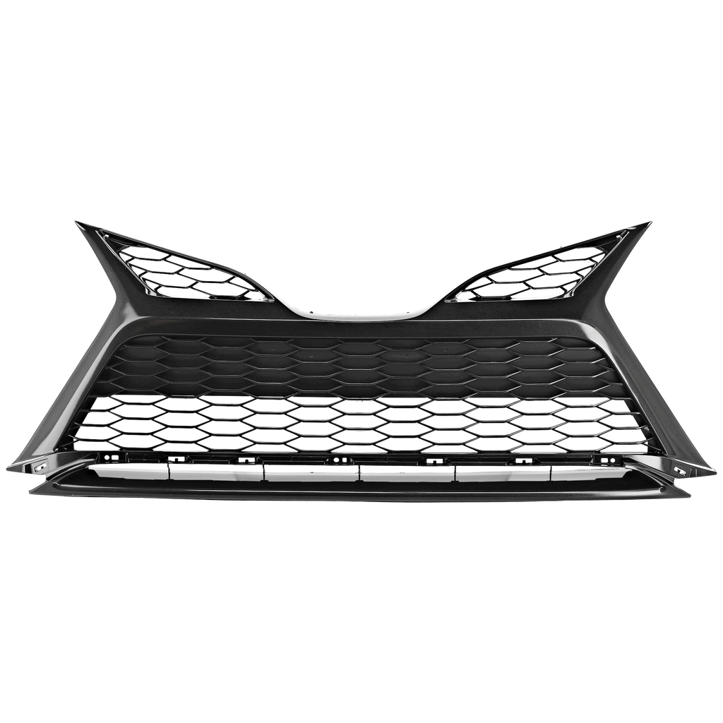 CAMRY 21-22 FRONT BUMPER GRILLE, Painted Silver Gray, w/o TRD Package, w/o Parking Sensors, XSE Model - CAPA