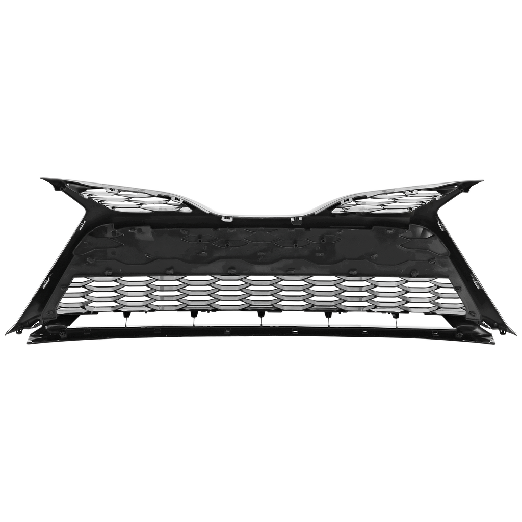 CAMRY 21-22 FRONT BUMPER GRILLE, Painted Silver Gray, w/o TRD Package, w/o Parking Sensors, XSE Model - CAPA