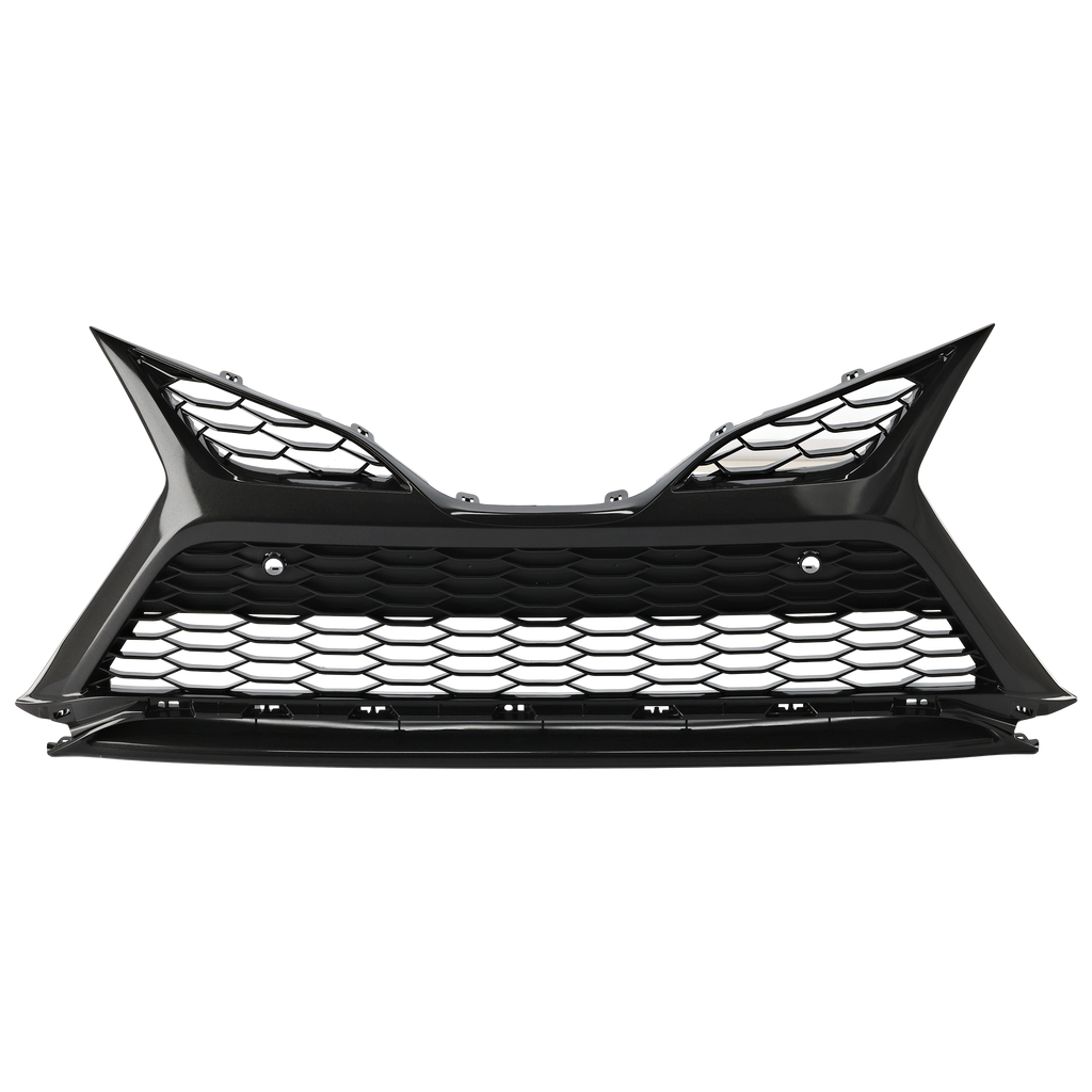 CAMRY 21-22 FRONT BUMPER GRILLE, Painted Silver Gray, w/o TRD Package, w/ Parking Sensors, XSE Model - CAPA
