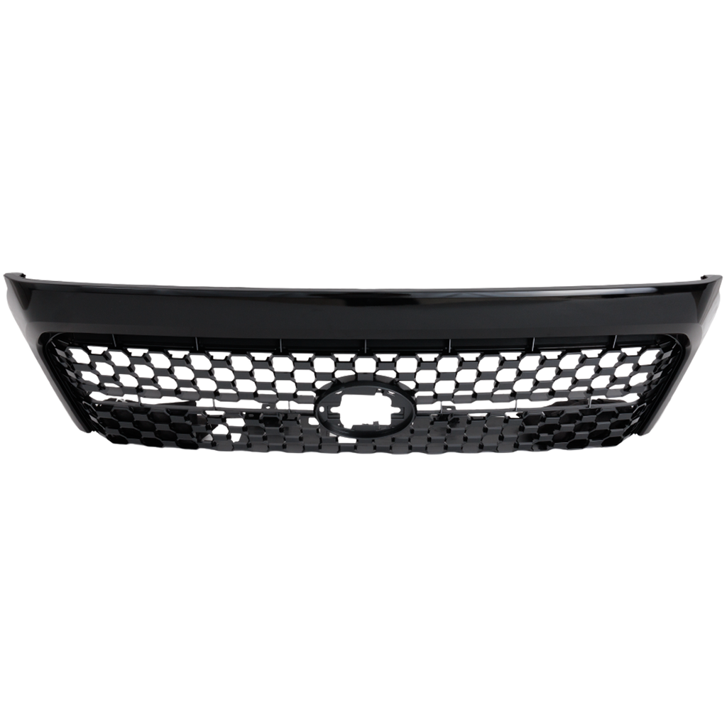 TUNDRA 18-21 GRILLE, Painted Dark Gray Shell and Insert, w/ Black Frame, Billet Type, w/ Front Emblem, w/o Chrome Surround/Nightshade Edition and Trail Pkg. - CAPA