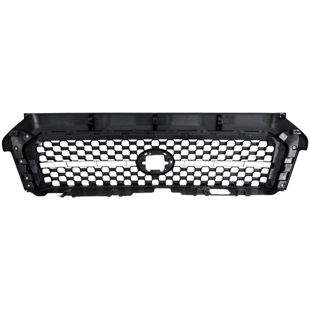 TUNDRA 18-21 GRILLE, Painted Dark Gray Shell and Insert, w/ Black Frame, Billet Type, w/ Front Emblem, w/o Chrome Surround/Nightshade Edition and Trail Pkg. - CAPA