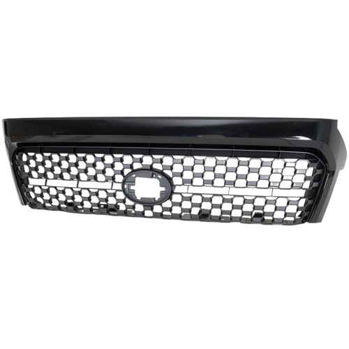 TUNDRA 18-21 GRILLE, Painted Gray Shell and Insert, w/ Black Frame, Standard Type, w/ Front Emblem, w/o Chrome Surround