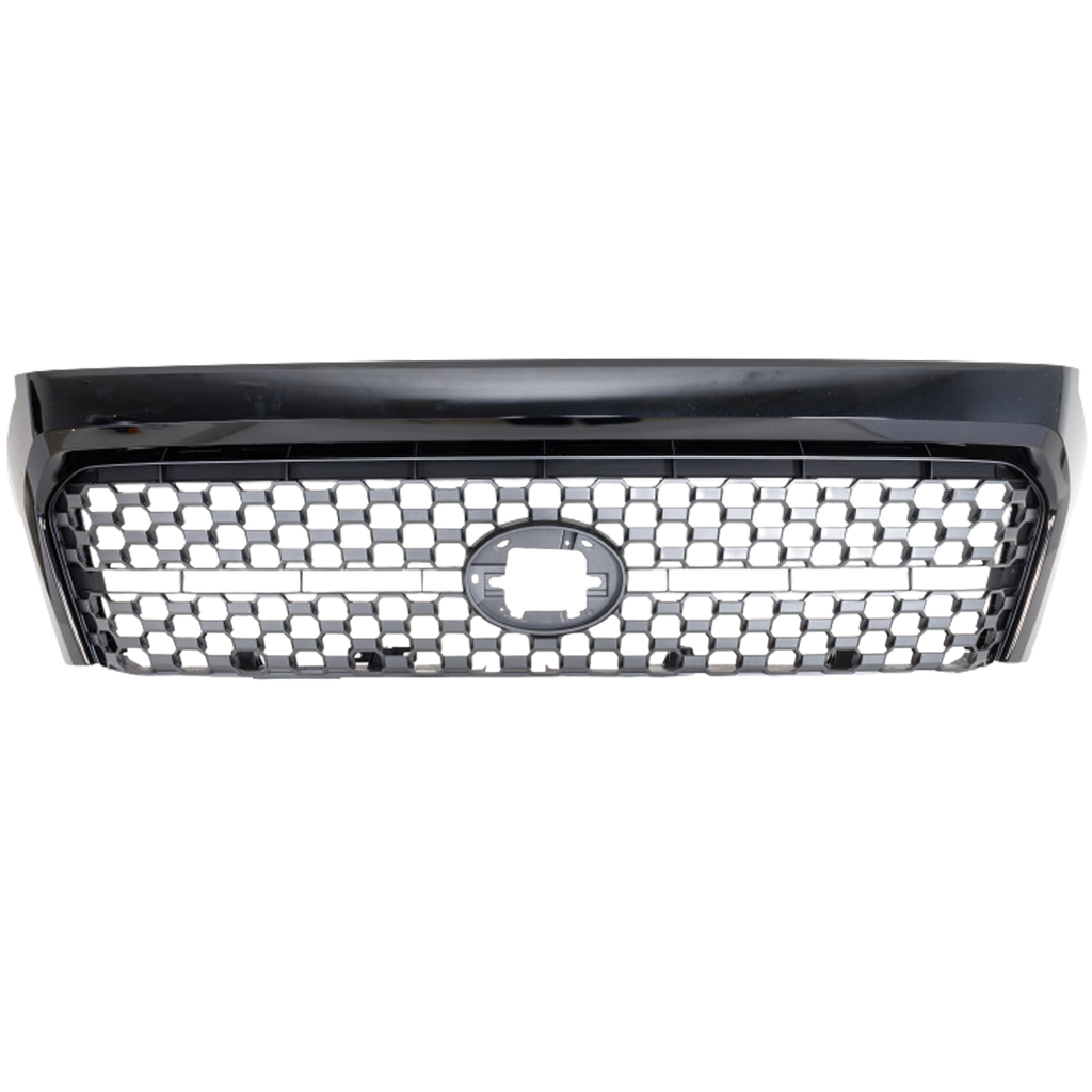 TUNDRA 18-21 GRILLE, Painted Gray Shell and Insert, w/ Black Frame, Standard Type, w/ Front Emblem, w/o Chrome Surround