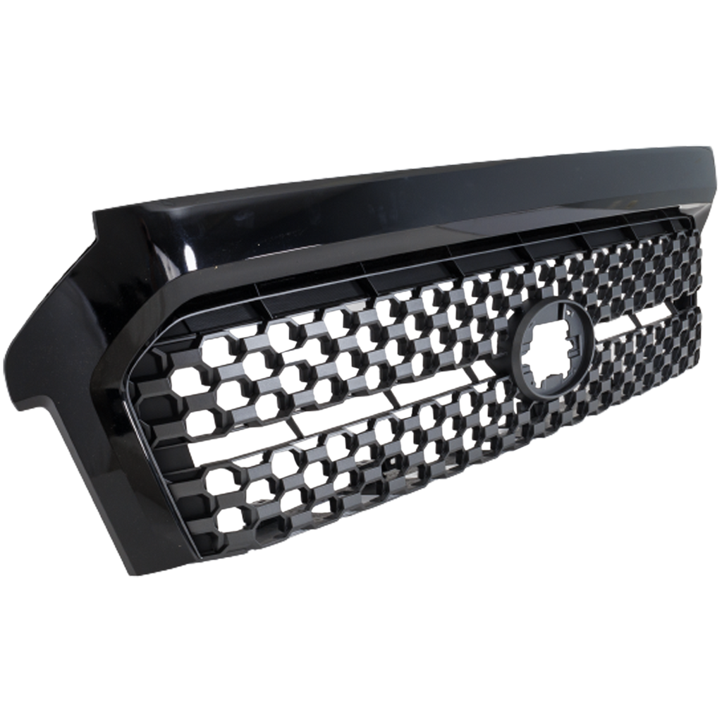 TUNDRA 18-21 GRILLE, Painted Gray Shell and Insert, w/ Black Frame, Standard Type, w/ Front Emblem, w/o Chrome Surround