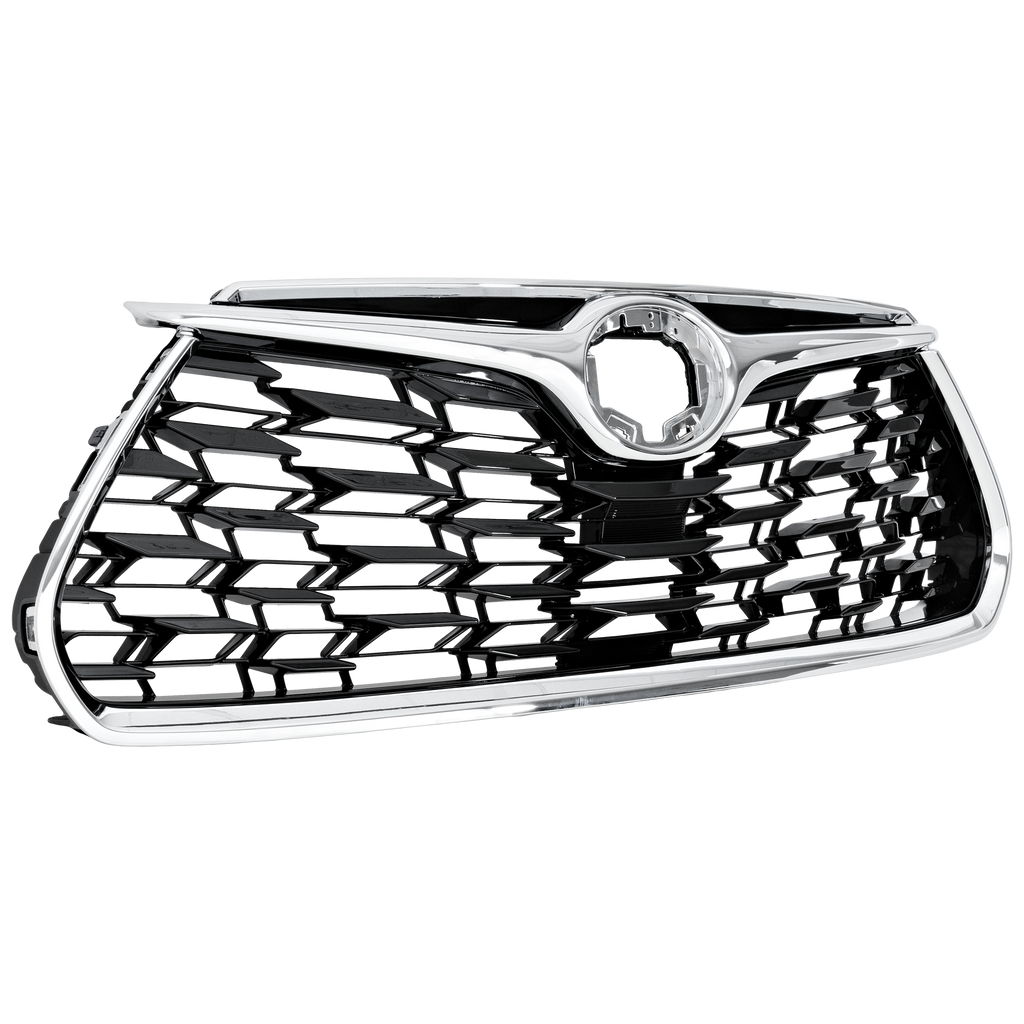 HIGHLANDER 20-23 GRILLE, Black Shell w/ Chrome Insert, w/o Camera Hole, Limited Model