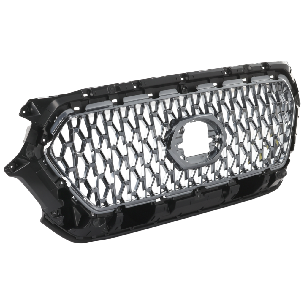 TACOMA 18-19 GRILLE, Chrome Shell and Insert, w/ Chrome Black Frame, w/ Front Emblem, w/o Trail Edition, TRD Sport/TRD Off-Road Models - CAPA