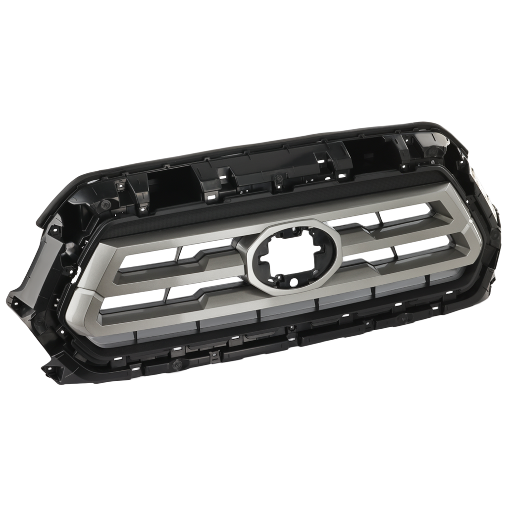 TACOMA 18-22 GRILLE, Textured Black, w/ Chrome Molding, w/ Front Emblem, w/o Nightshade Edition, Limited Model - CAPA