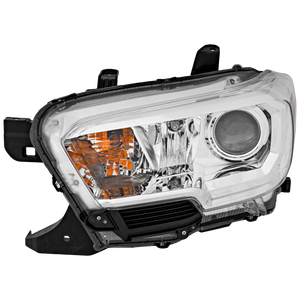 TACOMA 19-23 HEAD LAMP LH, Assembly, Halogen, Chrome Interior, w/o LED Daytime Running Light, w/o Fog Light Holes - CAPA