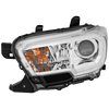 TACOMA 19-23 HEAD LAMP LH, Assembly, Halogen, Chrome Interior, w/o LED Daytime Running Light, Fog Light Holes