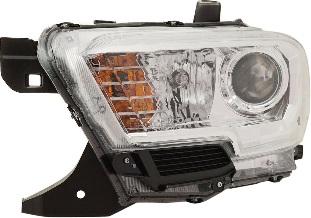 TACOMA 19-23 HEAD LAMP LH, Assembly, Halogen, Chrome Interior, w/o LED Daytime Running Light, w/ Fog Light Holes - CAPA