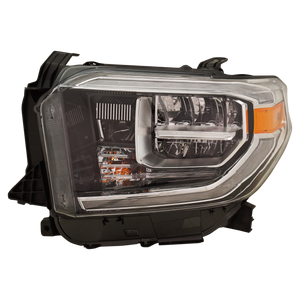 TUNDRA 18-21 HEAD LAMP LH, Assembly, LED, Chrome Interior, w/o Smoked Chrome Accent - CAPA