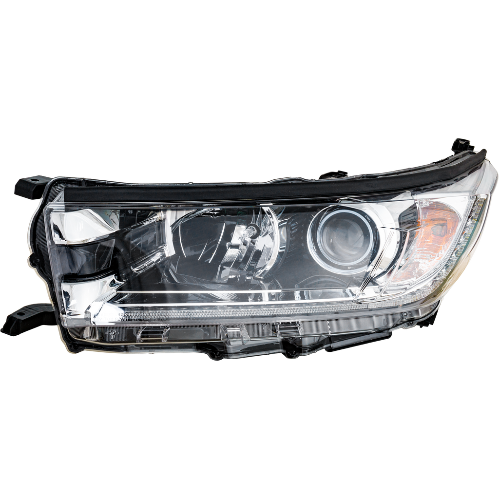 HIGHLANDER 17-18 HEAD LAMP LH, Assembly, w/ Smoked Chrome Accent, w/ LED Daytime Running Light