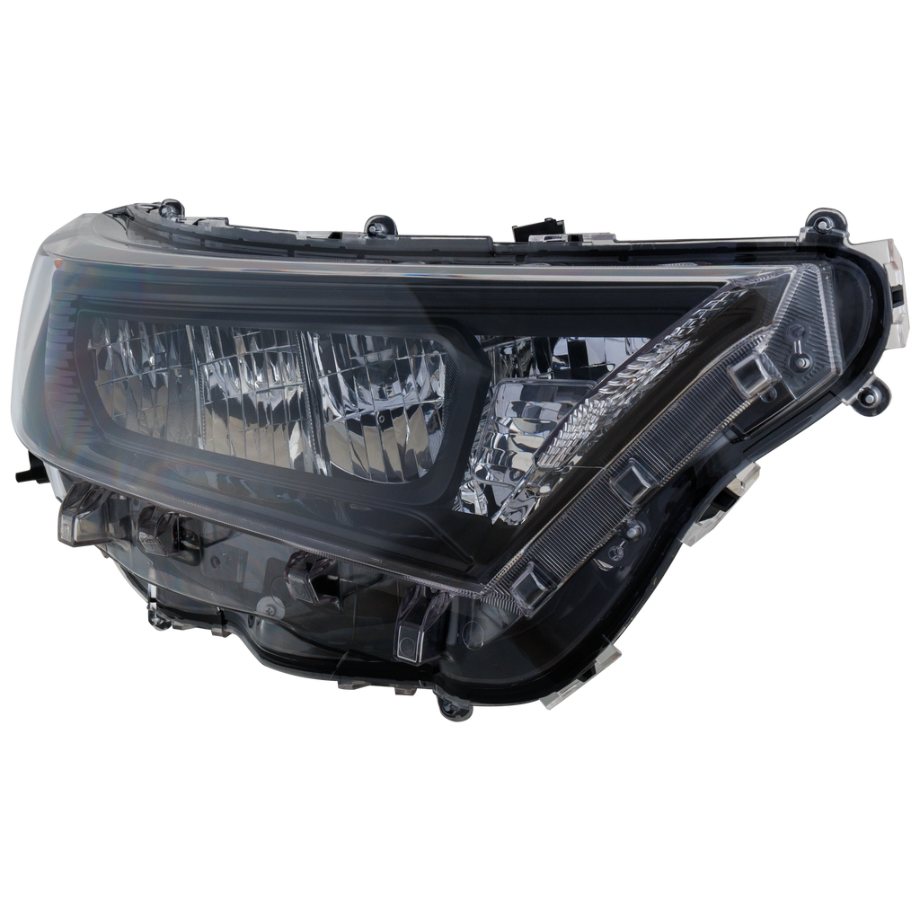 RAV4 19-22 HEAD LAMP RH, Lens and Housing, LED, w/ Adaptive Headlight, Black Bezel, Japan Built Vehicle, LE Model