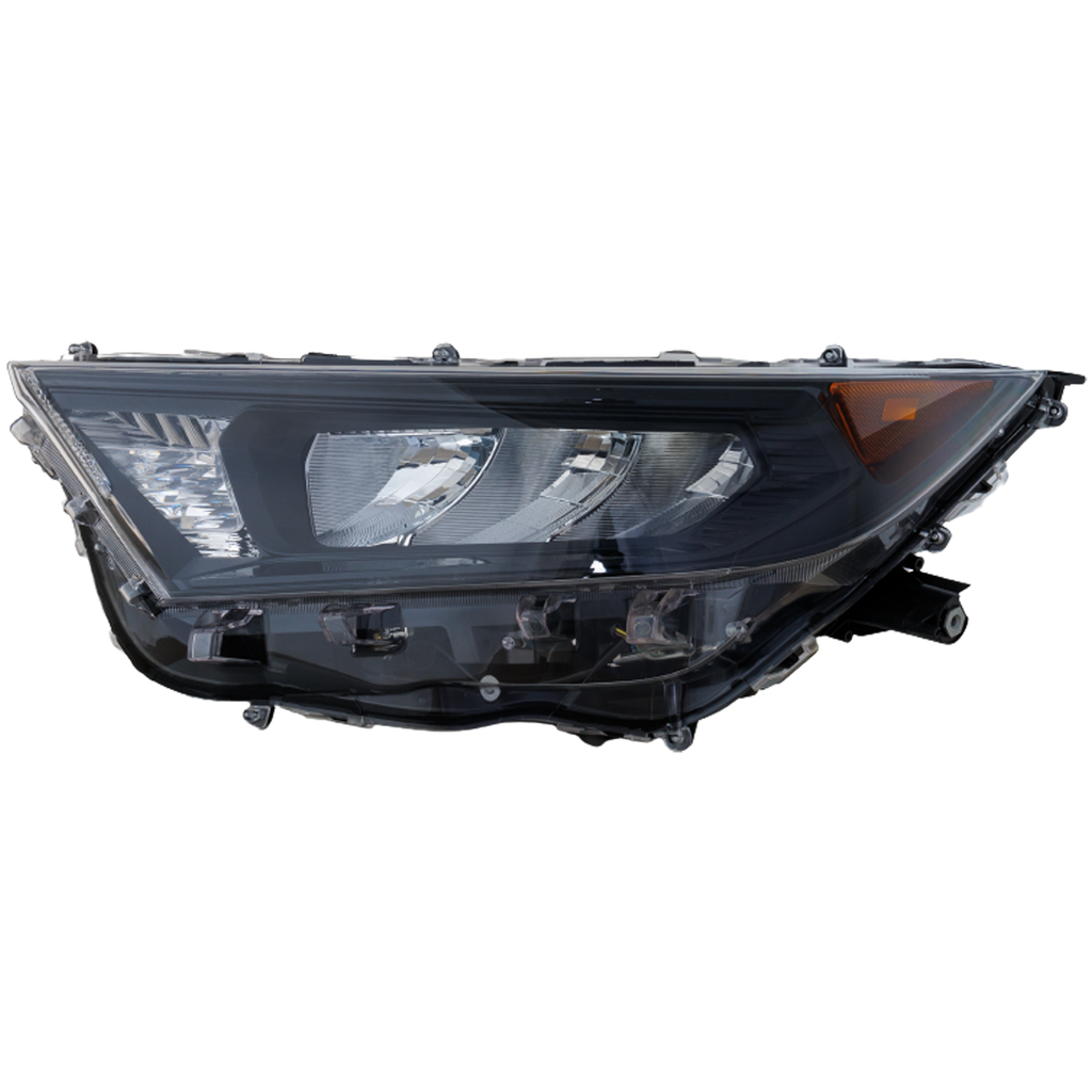 RAV4 19-22 HEAD LAMP LH, Lens and Housing, LED, w/ Adaptive Headlight, Black Bezel, Japan Built Vehicle, LE Model - CAPA
