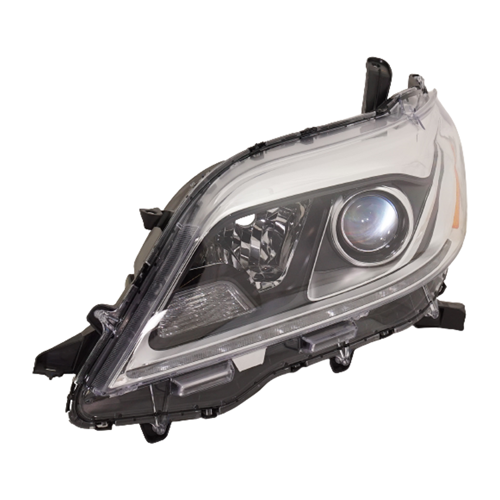 SIENNA 15-20 HEAD LAMP LH, Lens and Housing, HID, w/o HID Kit