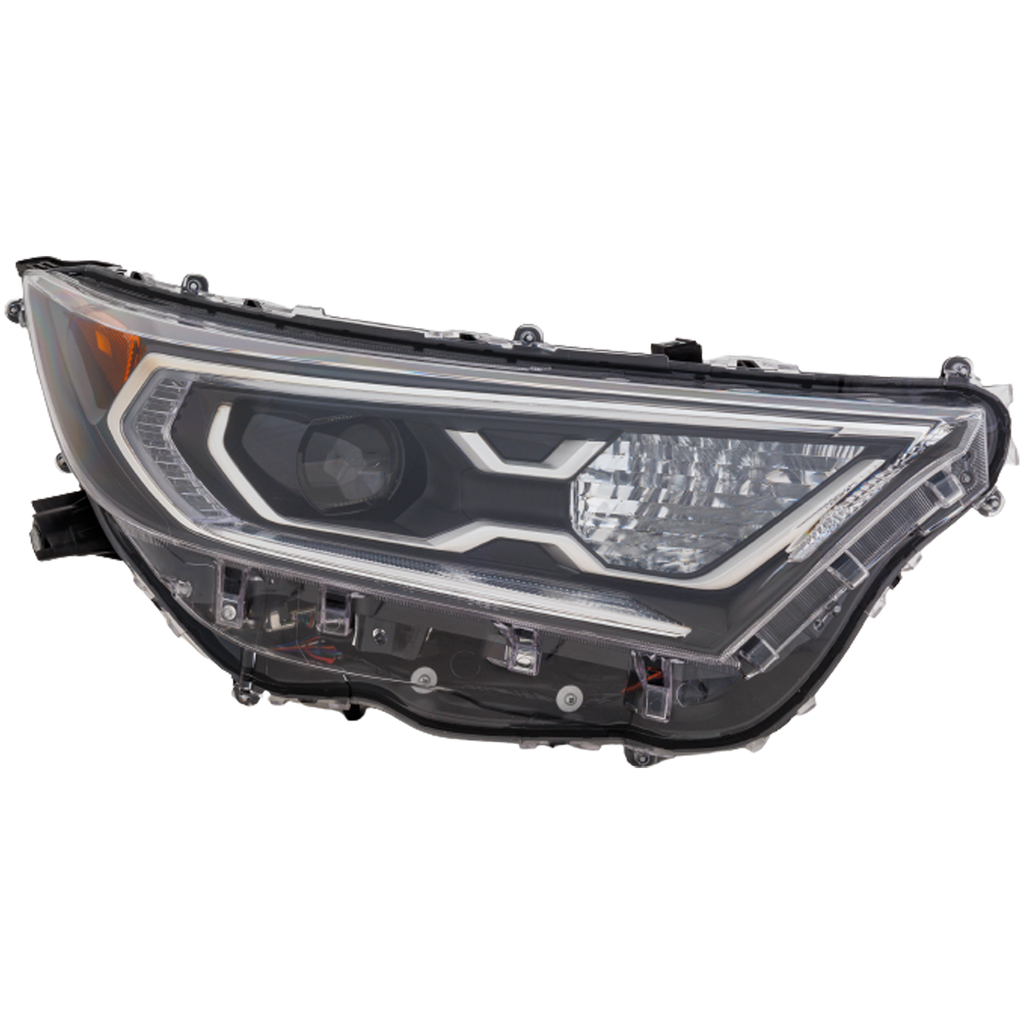RAV4 HYBRID 19-21 HEAD LAMP RH, Lens and Housing, Halogen, w/o Adaptive Headlight, Limited/XLE/XLE Premium/XSE Hybrid Models, Japan Built Vehicle
