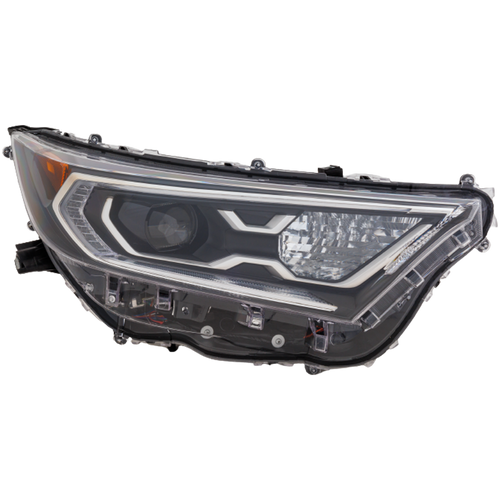 RAV4 HYBRID 19-21 HEAD LAMP RH, Lens and Housing, Halogen, w/o Adaptive Headlight, Limited/XLE/XLE Premium/XSE Hybrid Models, Japan Built Vehicle
