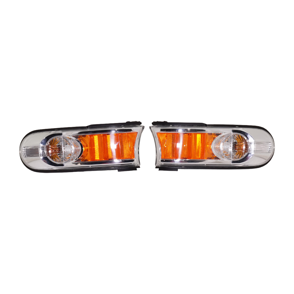 FJ CRUISER 07-14 SIGNAL LAMP RH AND LH, Park/Side Marker Lamp, Assembly, Chrome Bezel, 2-Piece