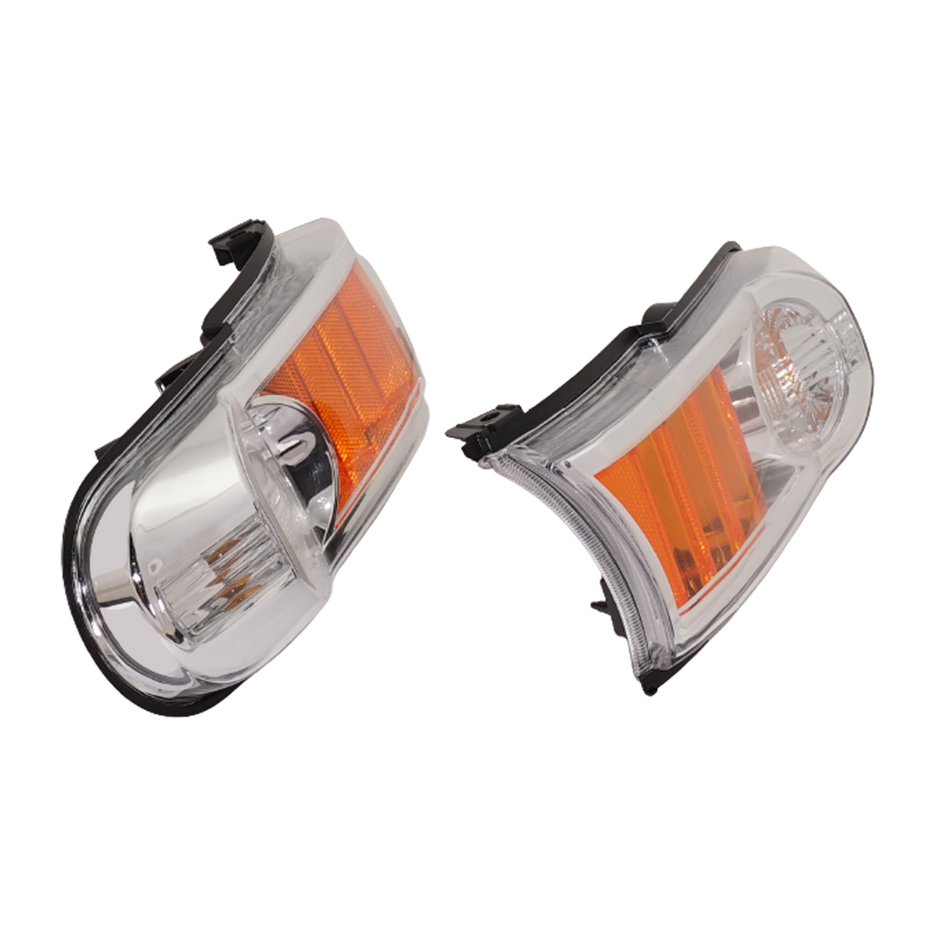 FJ CRUISER 07-14 SIGNAL LAMP RH AND LH, Park/Side Marker Lamp, Assembly, Chrome Bezel, 2-Piece