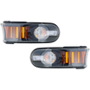 FJ CRUISER 07-14 SIGNAL LAMP RH AND LH, Park/Side Marker Lamp, Assembly, Black Bezel, 2-Piece