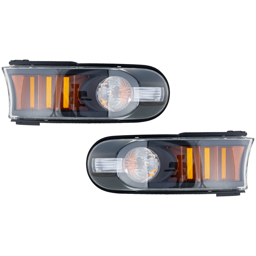 FJ CRUISER 07-14 SIGNAL LAMP RH AND LH, Park/Side Marker Lamp, Assembly, Black Bezel, 2-Piece