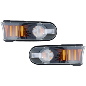 FJ CRUISER 07-14 SIGNAL LAMP RH AND LH, Park/Side Marker Lamp, Assembly, Black Bezel, 2-Piece