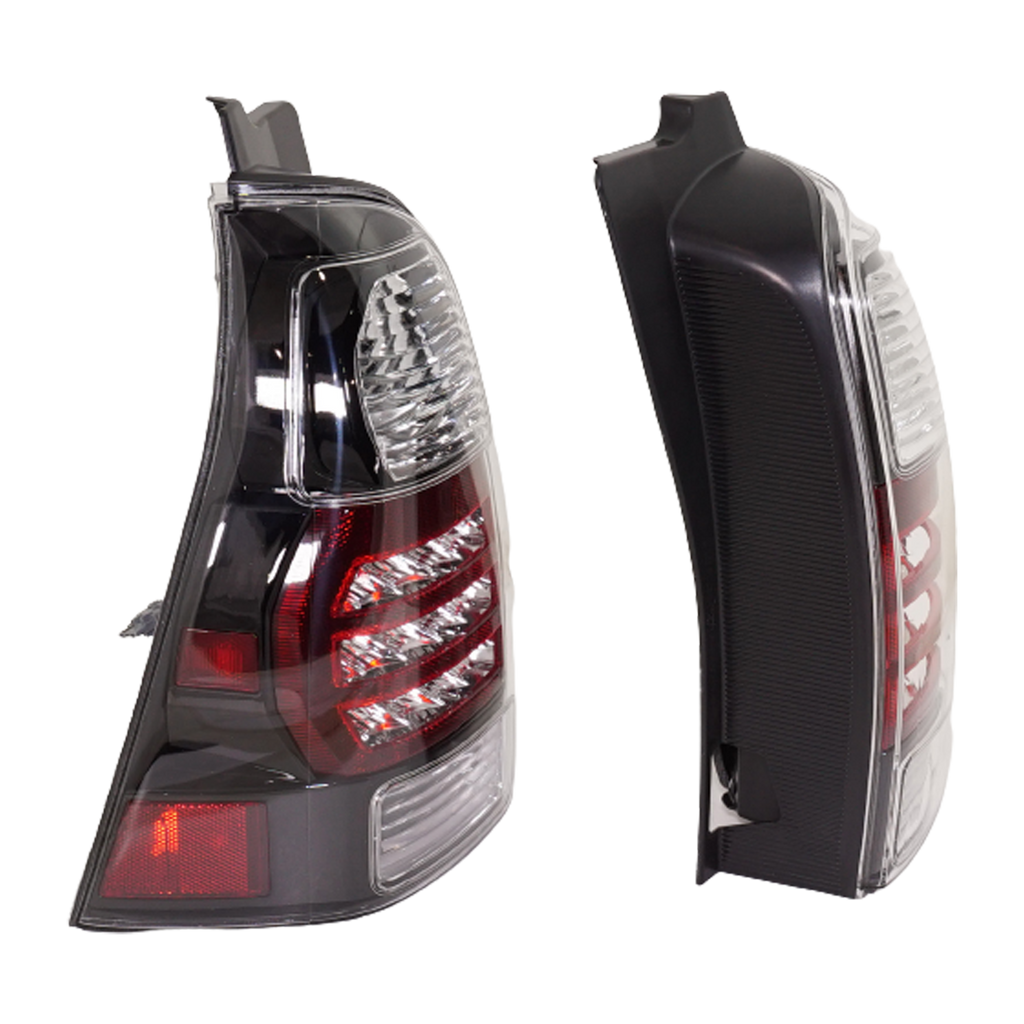 4RUNNER 06-09 TAIL LAMP RH AND LH, Lens and Housing, LED, Clear Lens, Black Interior