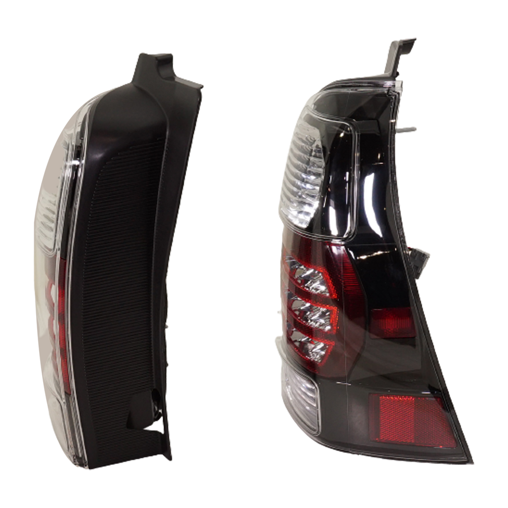 4RUNNER 06-09 TAIL LAMP RH AND LH, Lens and Housing, LED, Clear Lens, Black Interior