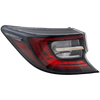 Tail Lamp Left Driver Side For 2019-2021 Toyota Corolla Outer Lens and Housing CAPA Replacement RT73010216UQ