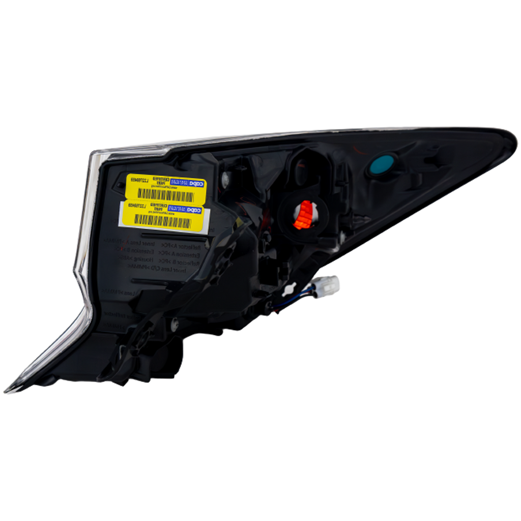 Tail Lamp Left Driver Side For 2019-2021 Toyota Corolla Outer Lens and Housing CAPA Replacement RT73010216UQ