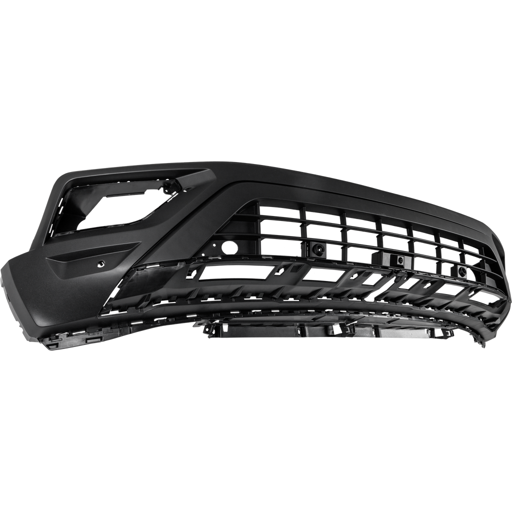 ATLAS 18-20 FRONT BUMPER COVER, Lower, Textured, w/o R-Line Package, w/ Block Heater Holes, Parking Aid Sensor Holes, and Camera Hole