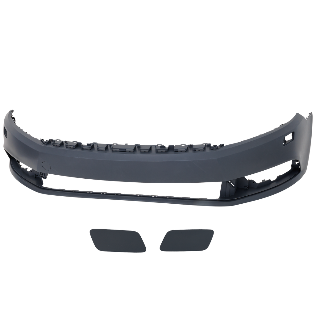 CC 13-17 FRONT BUMPER COVER, Primed, w/o Park Assist Sensor Holes, (Exclude R-Line/R-Line Executive Models)