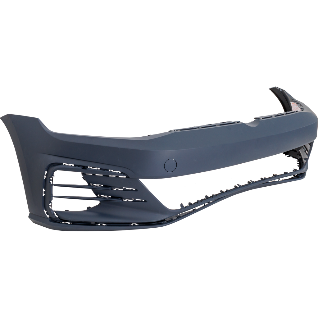 GOLF/GTI 18-21 FRONT BUMPER COVER, Primed, w/o Park Assist Sensor Holes and Headlight Washer Holes