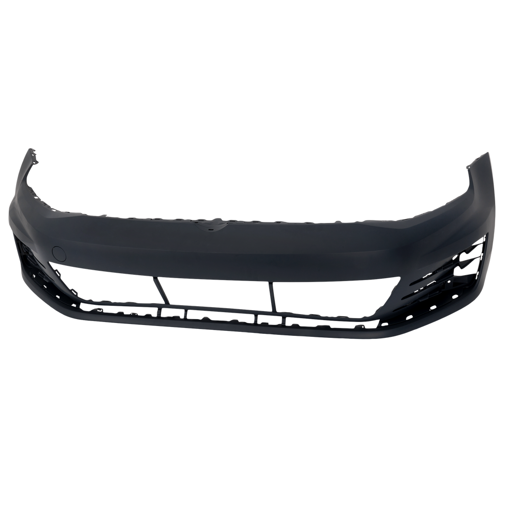 GOLF/GTI 15-17 FRONT BUMPER COVER, Primed, w/o Park Distance Control Sensor Holes and Headlight Washer Holes