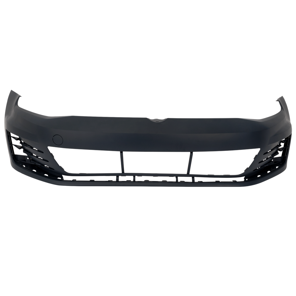 GOLF/GTI 15-17 FRONT BUMPER COVER, Primed, w/o Park Distance Control Sensor Holes and Headlight Washer Holes